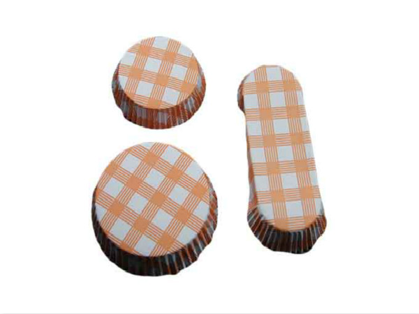 Orange grid Laminating cup (15cm, boat)